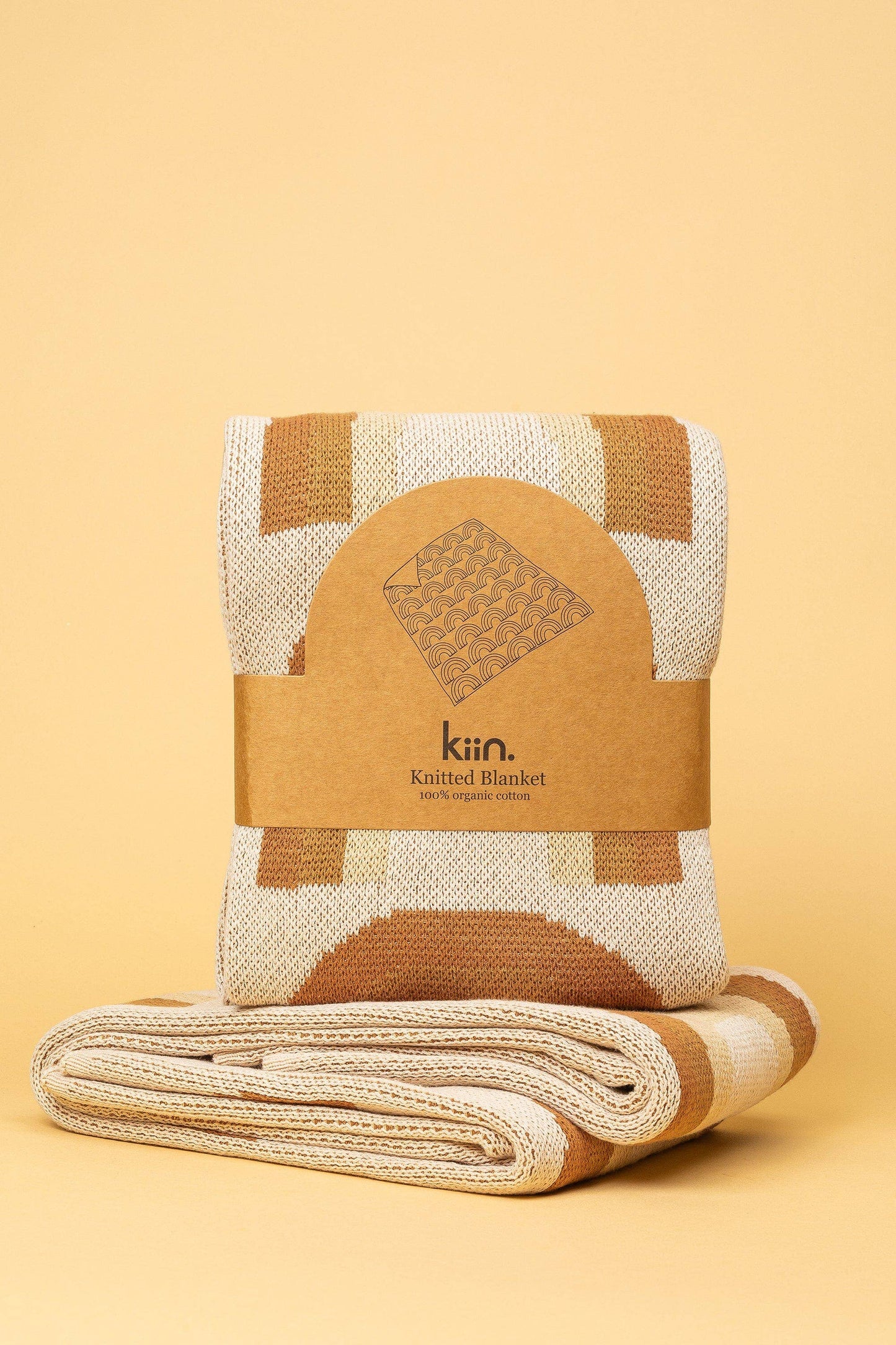 Organic Cotton Knitted Blanket: Rainbow
