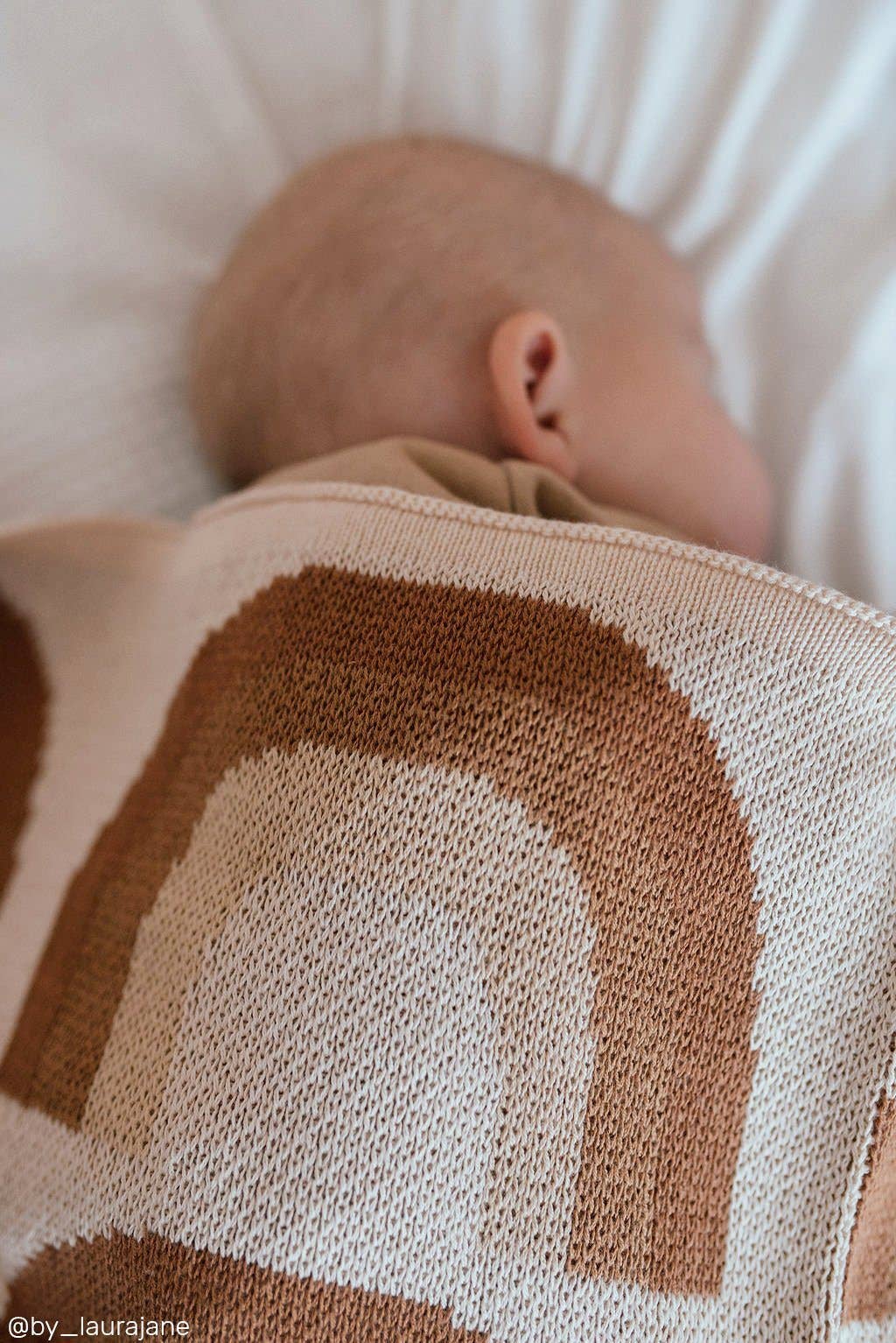 Organic Cotton Knitted Blanket: Rainbow