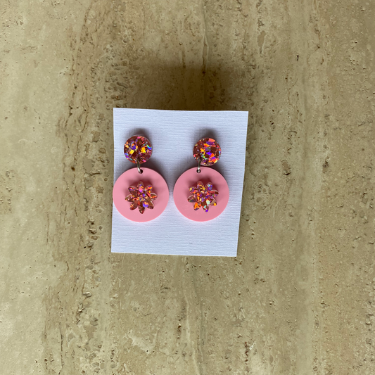 Pink Sparkle Earrings