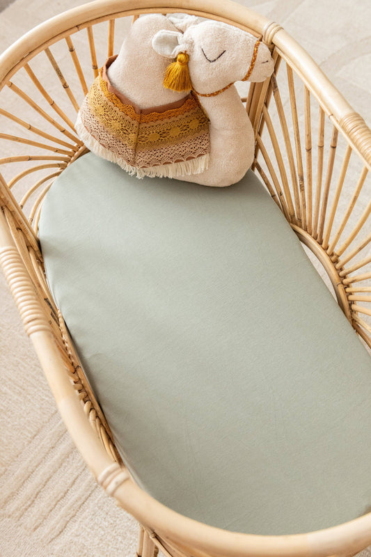 Organic Change Pad/Bassinet Sheet: Sage