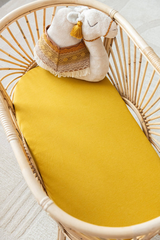 Organic Change Pad/Bassinet Sheet: Mustard